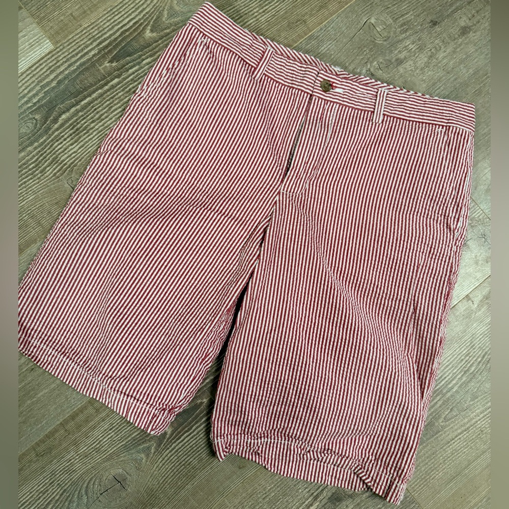 Polo Ralph Lauren Red and White Striped Boye Shorts